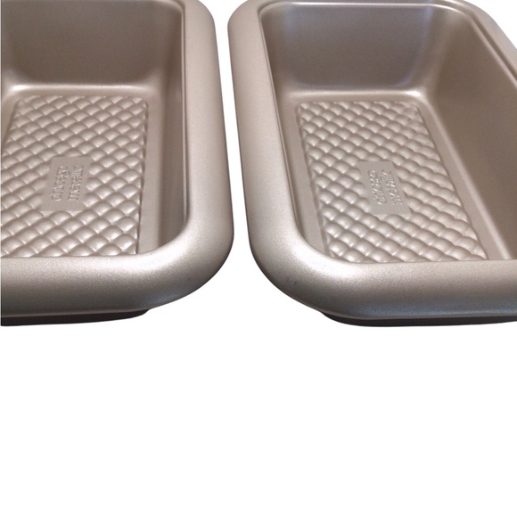 2pc Chicago Metallic Non-Stick Loaf Pans Rectangle Textured Bakeware - Picture 8 of 10